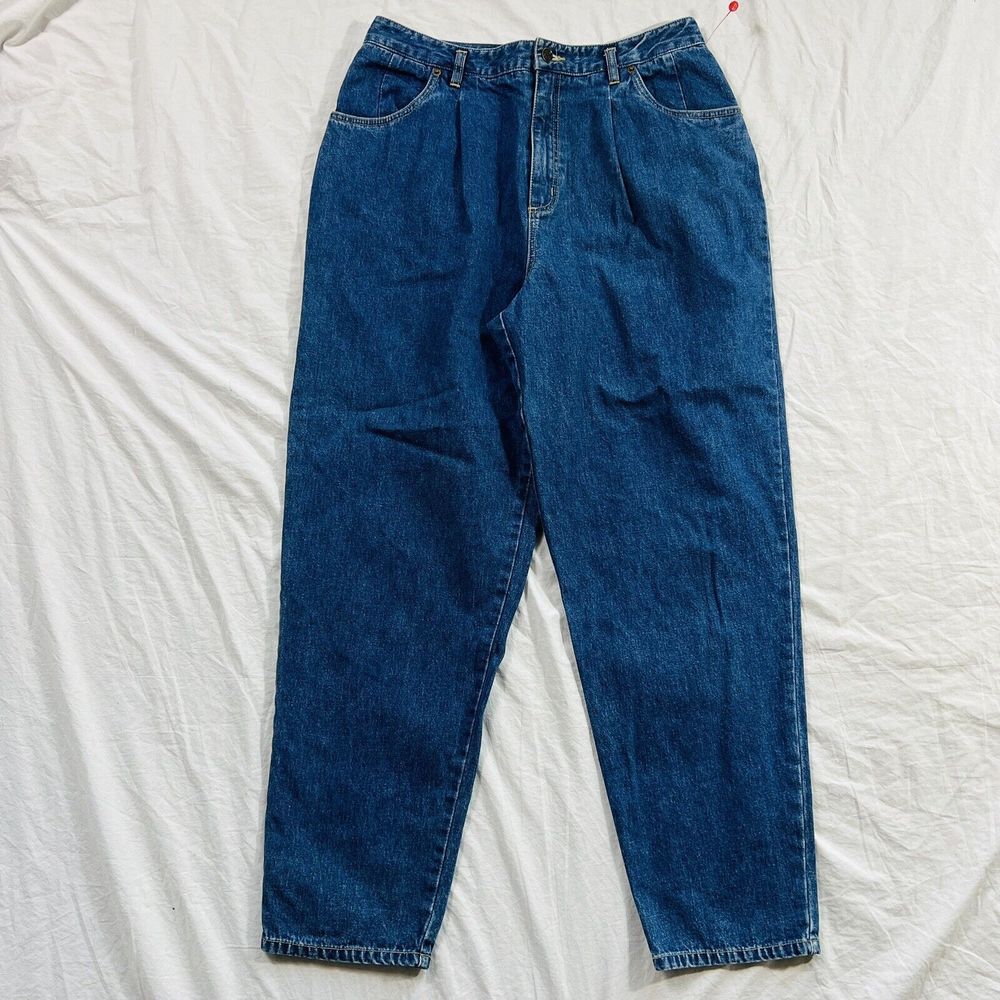 Sexy Plus Vintage Talbots Balloon Front Paperbag Pleated Y2K Dark Jeans Size 14
